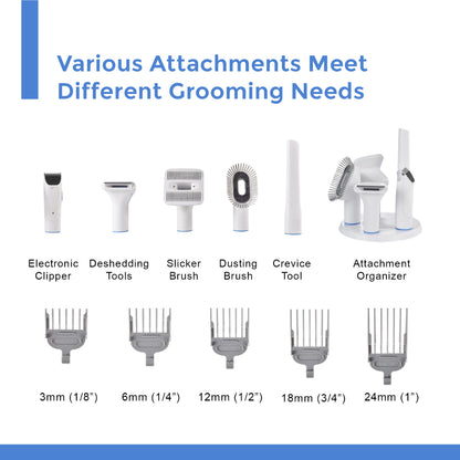 Pet Grooming Vacuum Kit accessories